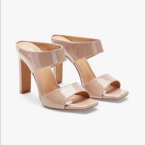 Express Thick Band Square Toe Heels